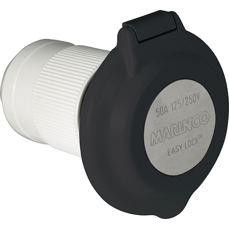 Parkpower By Marinco Park Power 6344ELBRVBLK Power Inlet, 50A Black 6344EL-BRV.BLK